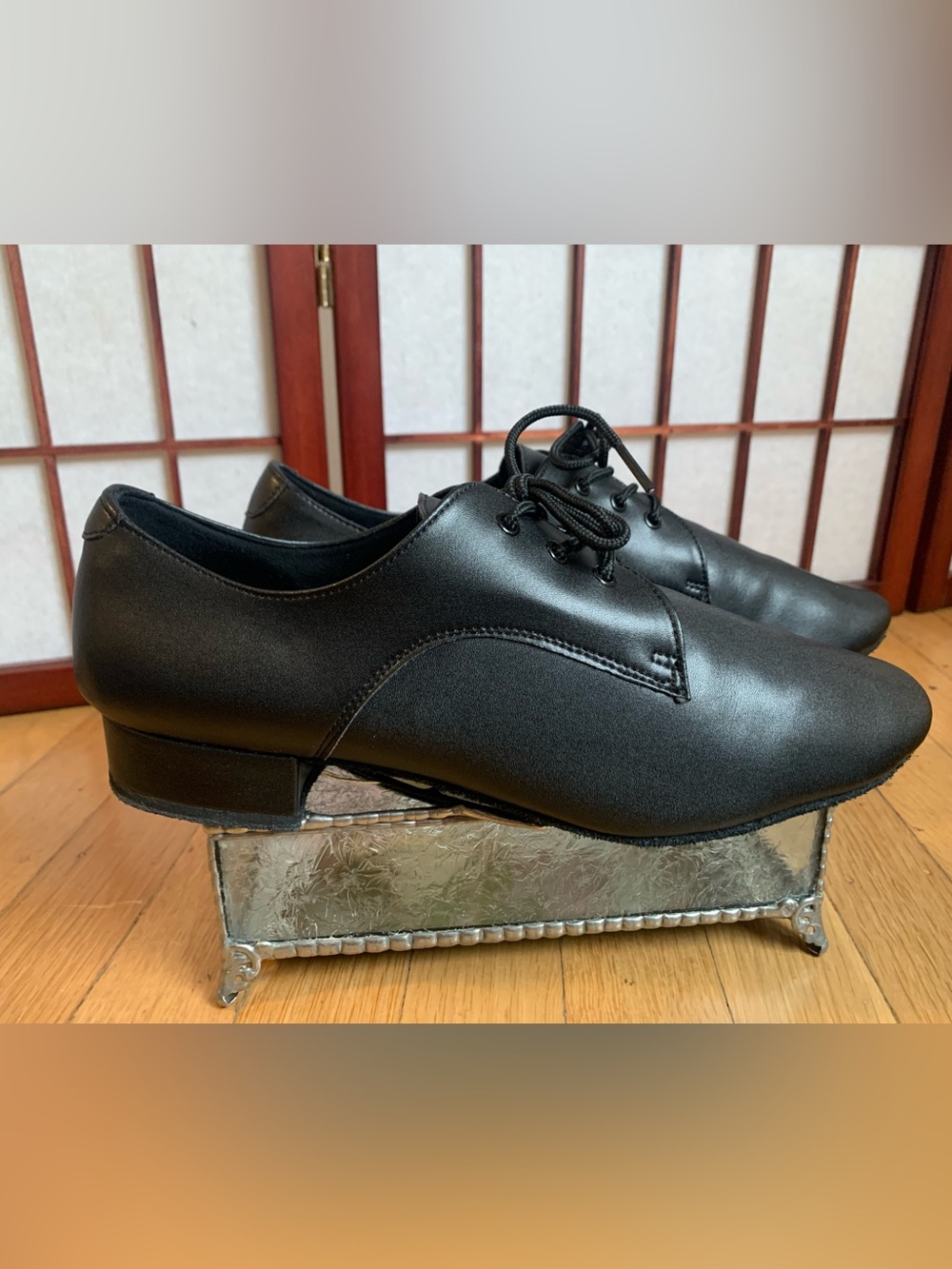 EUC STEPHANIE ELITE Black Soft Leather Ballroom Dancing Shoes Size 9M